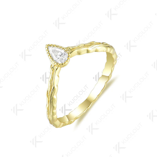 Bagues Kuololit en moissanite de 0,35 ct pour hommes et femmes, en argent massif 585, 14K, 10K et 925, or jaune, pour mariage, anniversaire ou Noël. 