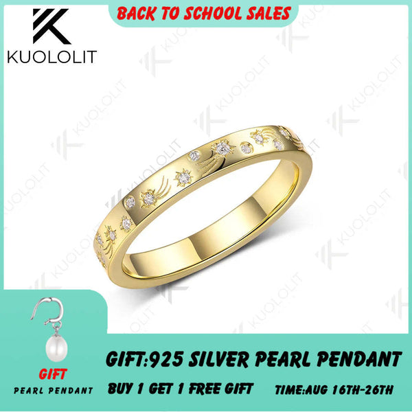 Kuololit 0,2 Karat Labor-Diamantring für Damen, massives 18K/14K/10K Gold, Diamantfarbe D, VS1, perfektes Geschenk zum Jahrestag, zur Verlobung oder für Partys 