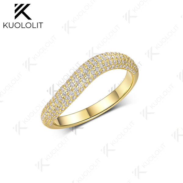 Kuololit V Labor-Diamantring für Damen, massives 18K, 14K oder 10K Gold, Diamant der Farbe D, VS1, perfektes Geschenk zum Jahrestag, zur Verlobung oder zur Party. 